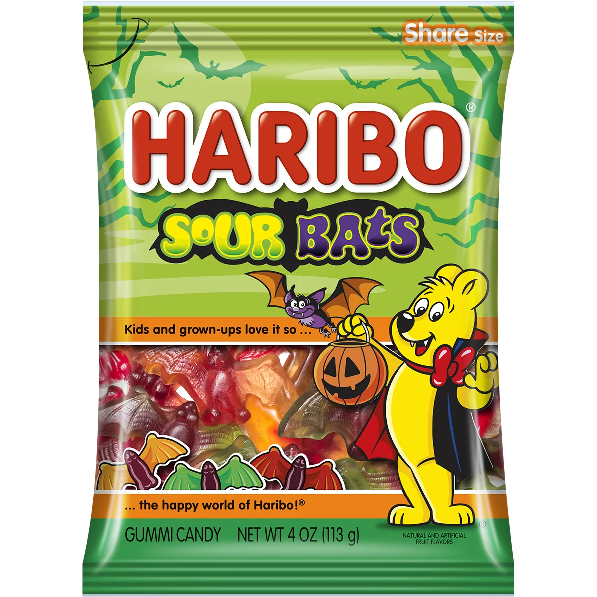 HARIBO SOUR BATS GUMMI CANDY