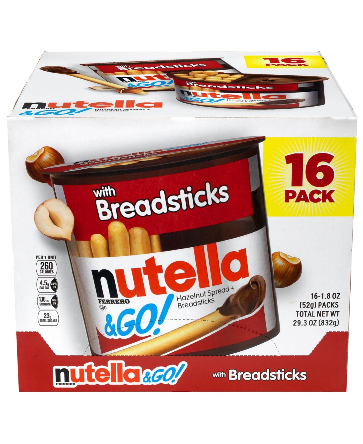 NUTELLA BREADSTICK & GO 16 PACK